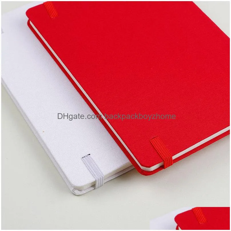 hardcover notebook a5 thick classic writing notebook college ruled pu leather with elastic closure banded