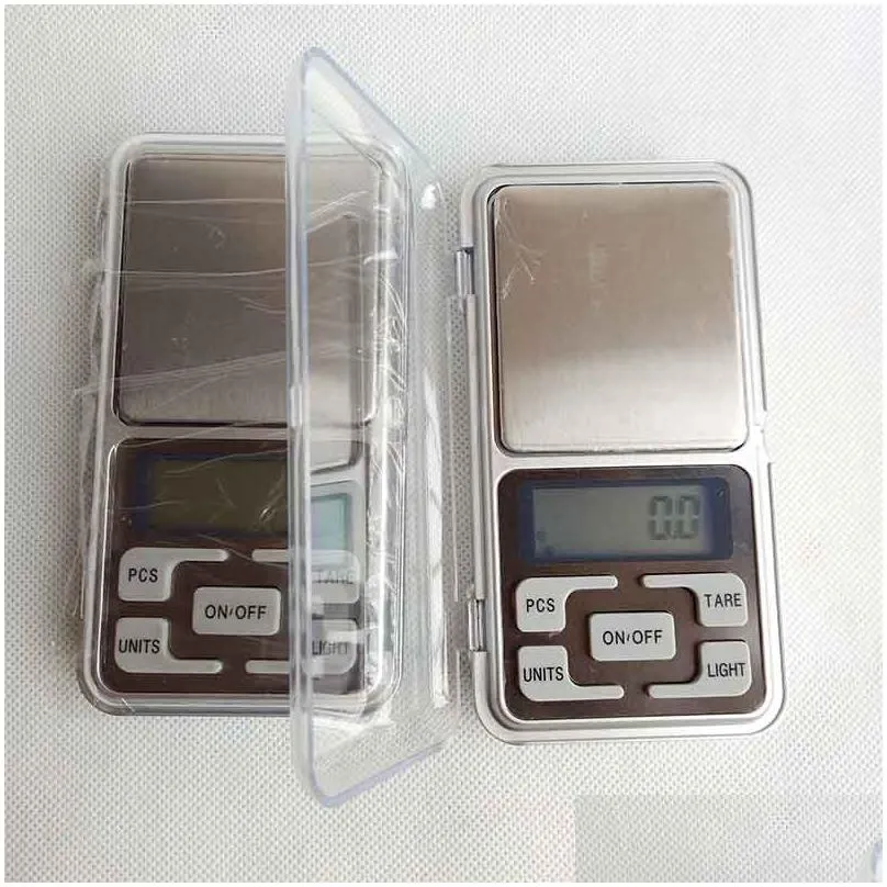 mini electronic digital scale diamond jewelry weigh balance pocket gram lcd display scales with retail box 500g/0.1g 200g/0.01g