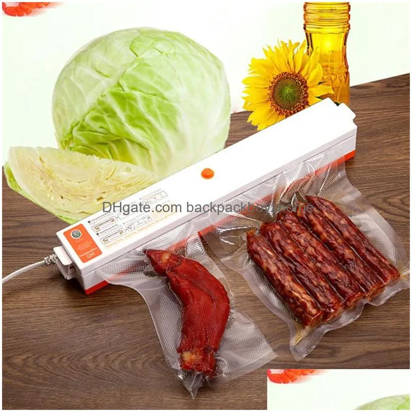 electric vacuum food sealer plastic food package bag sealing machine household kitchen food keep  sealing machine