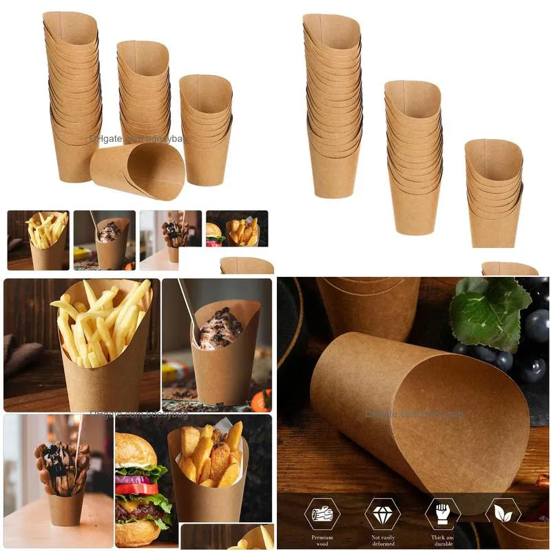 gift wrap 100pcs popcorn paper cups holders ice cream storage french fries holder for home restaurant shopgift giftgift