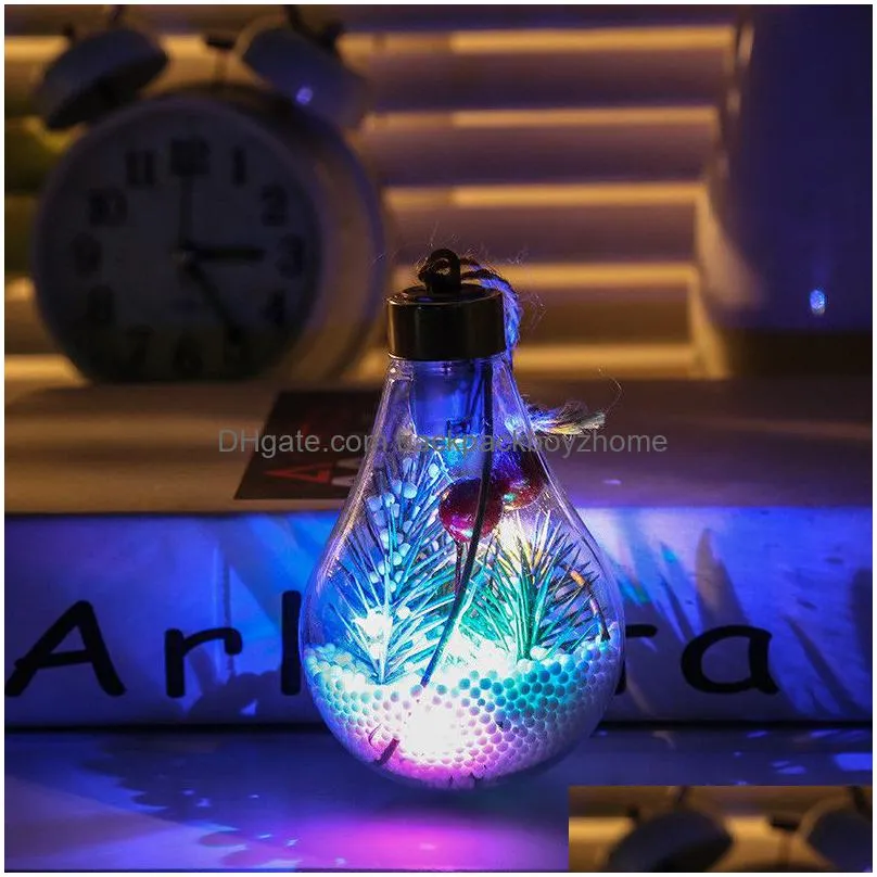 christmas ball transparent led decorative bulb light xmas tree hanging decorative bulb wedding birthday party led light decor