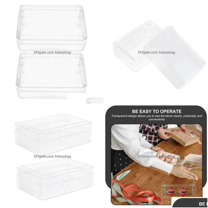 gift wrap 2pcs portable dessert packing boxes reusable storage food containersgift
