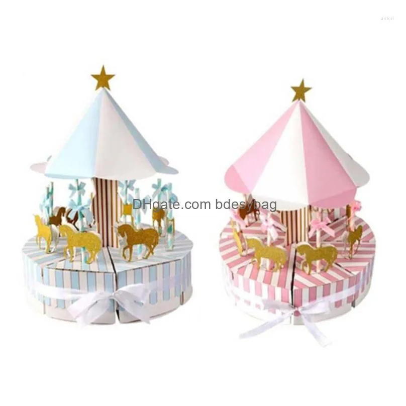 gift wrap paper carousel box wedding favors souvenirs for guests party baby shower cake kids decoration