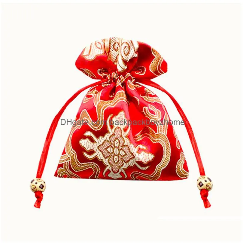 damask wedding candy bag drawstring jewelry pouches wedding party favor gift bag storage drawstring packing pouch