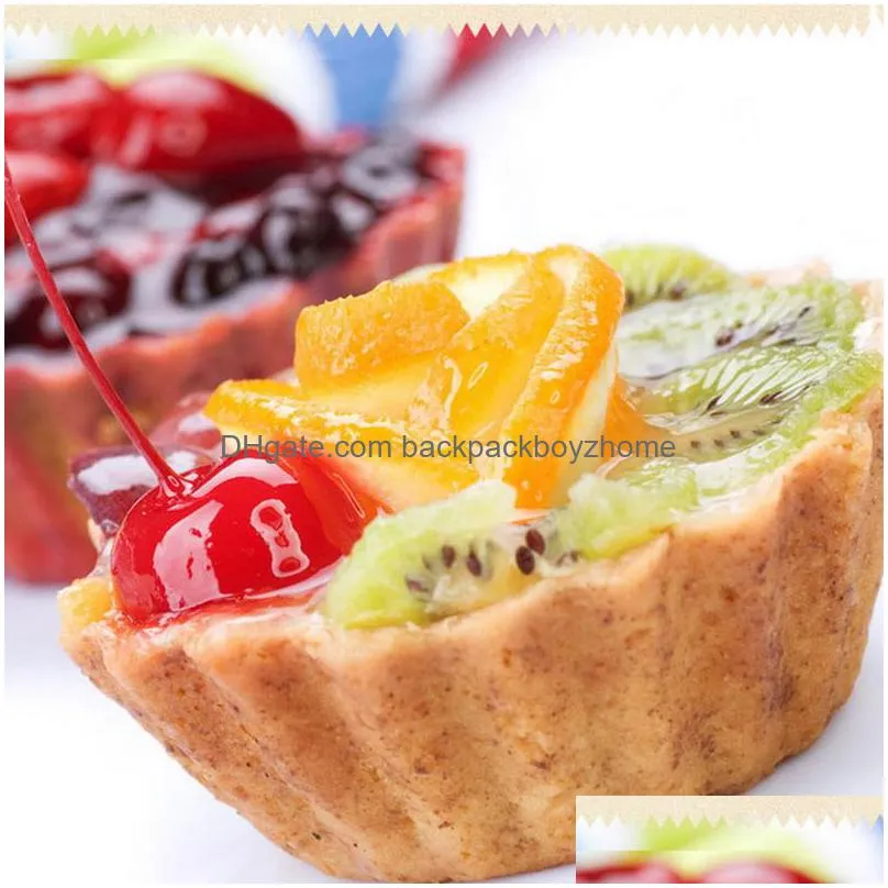 egg tart mold 7cm diameter tinplate cake muffin fruit egg tart mold nonstick pie pan bakeware