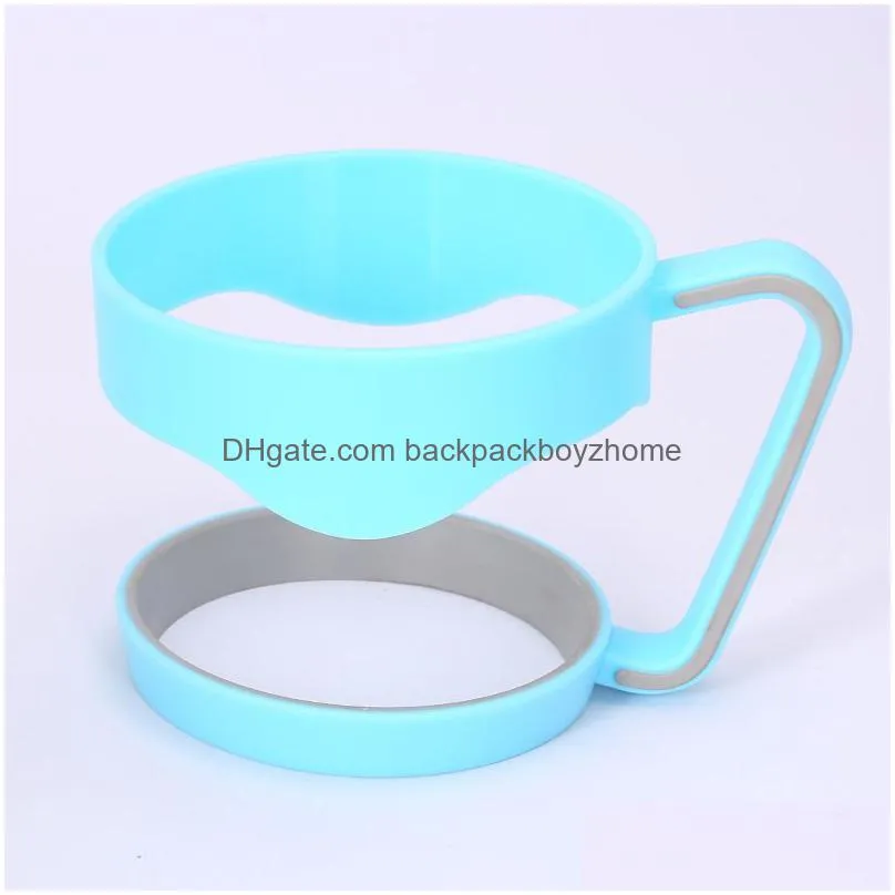 30oz cup handles plastic cup bottle handle portable outdoor cooler cup mugs hand holder 5 color