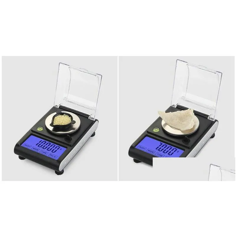 backlight 50g x 0.001g electronic lcd touch screen digital scale jewelry gold diamond gram scale with horizontal balancer