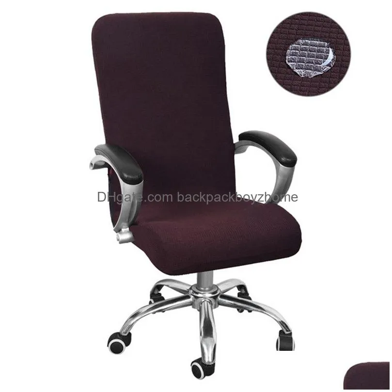 s/m/l universal size chair cover computer office elastic armchair stretch rotating chair covers waterproof easy washable removable