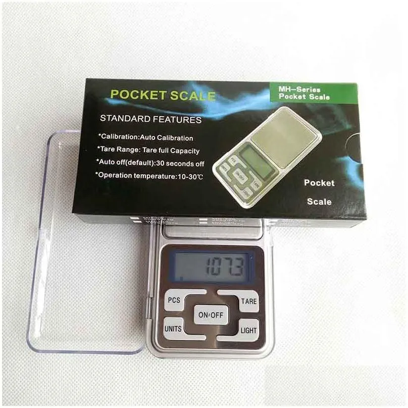 mini electronic digital scale diamond jewelry weigh balance pocket gram lcd display scales with retail box 500g/0.1g 200g/0.01g