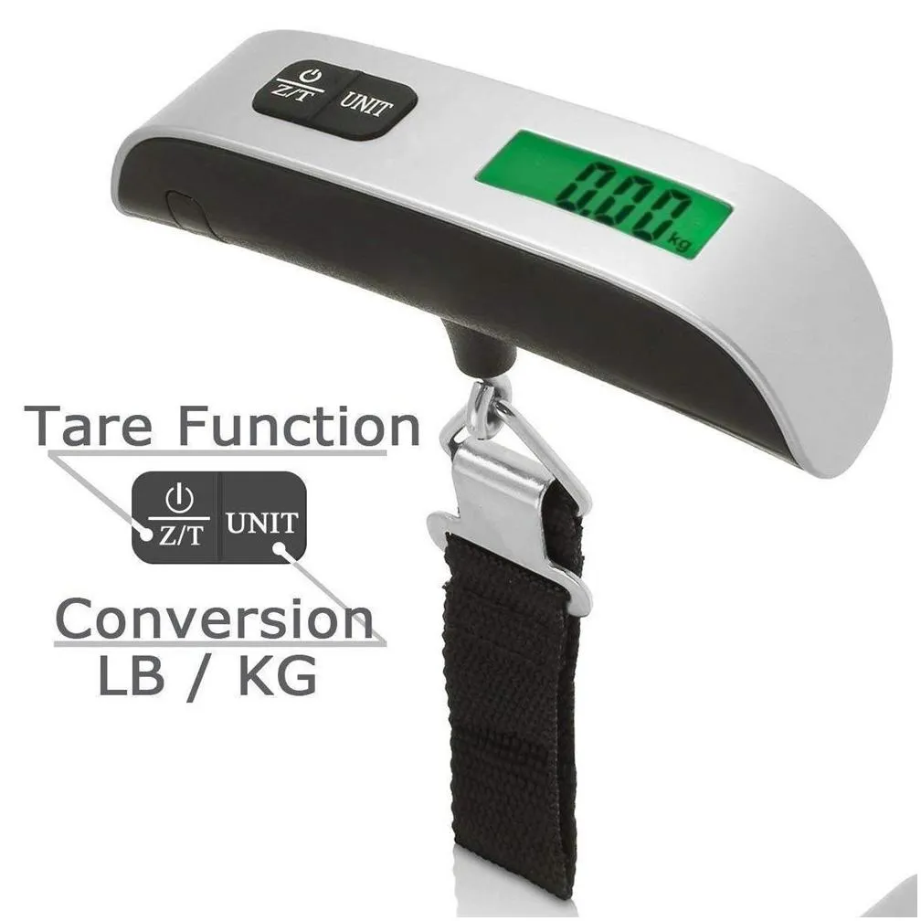 fashion portable lcd display electronic hanging digital luggage weighting scale 50kgx10g 50kg /110lb weight scales kd1