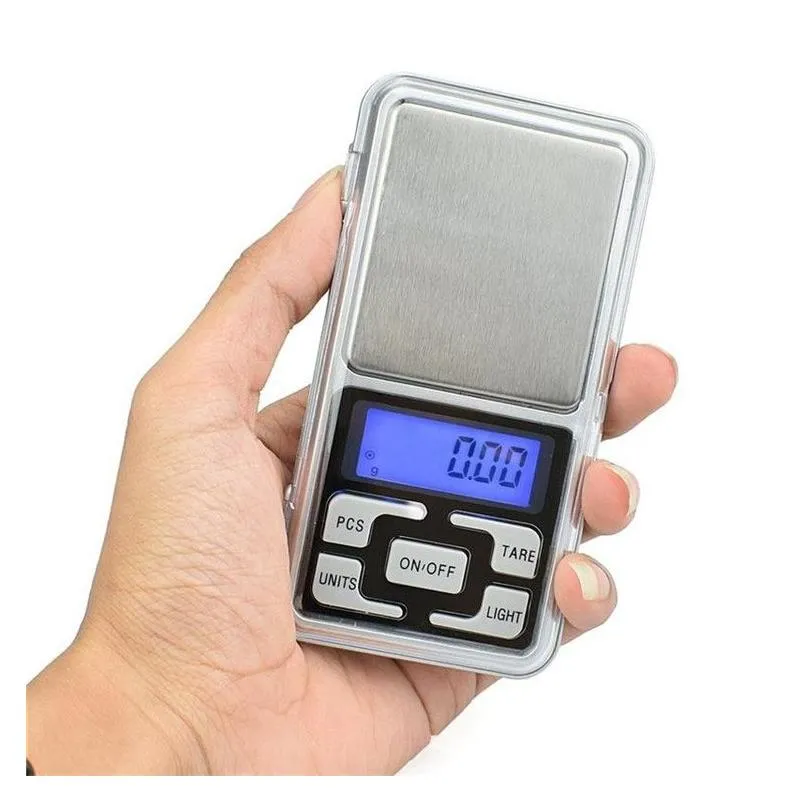 mini electronic digital scale diamond jewelry weigh scale balance pocket gram lcd display scales 500g/0.1g 200g/0.01g with retail