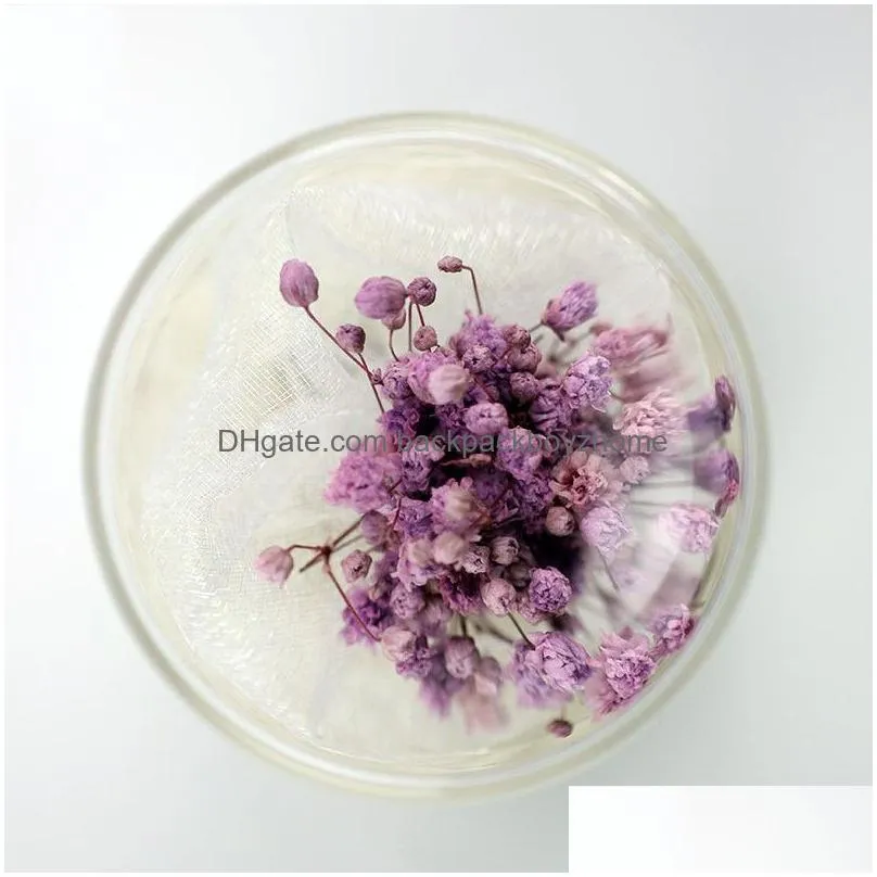 gypsophila flowers in glass dome dried gypsophila preserved eternal flower for birthday valentines day gift 9 colors