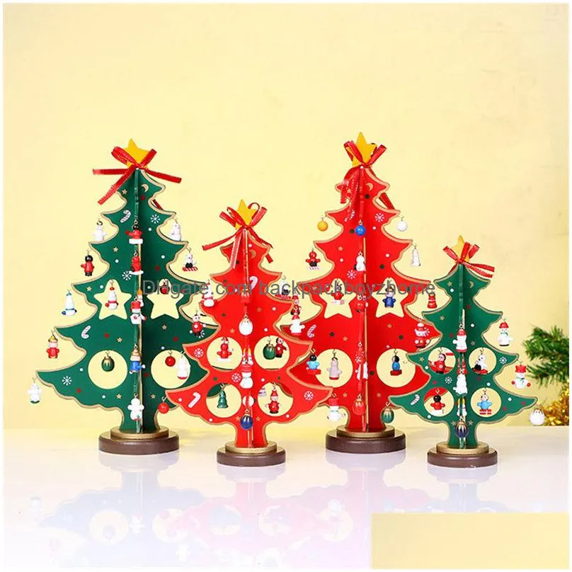 wooden christmas tree diy wooden sturdy christmas tree desktop ornament wooden christmas tree new year diy toy