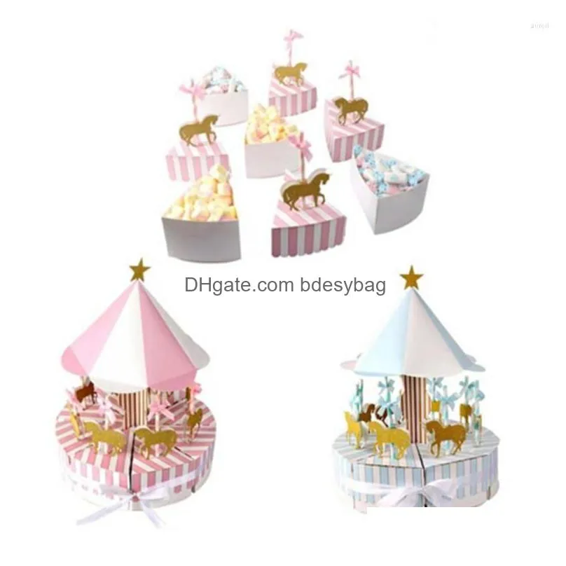 gift wrap paper carousel box wedding favors souvenirs for guests party baby shower cake kids decoration