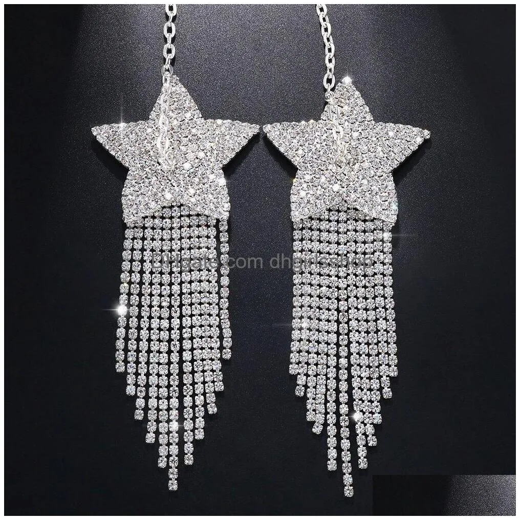 other stonefans tassel star chest stickers necklace women festival rave outfit crystal body chain nipple jewelry reusable 221008