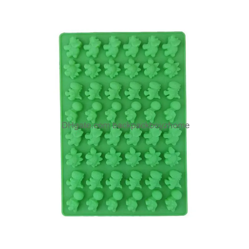 48 cavity dinosaur mold silicone gummy cake molds chocolate mold ice cube tray candy fondant mould baking decorating tools