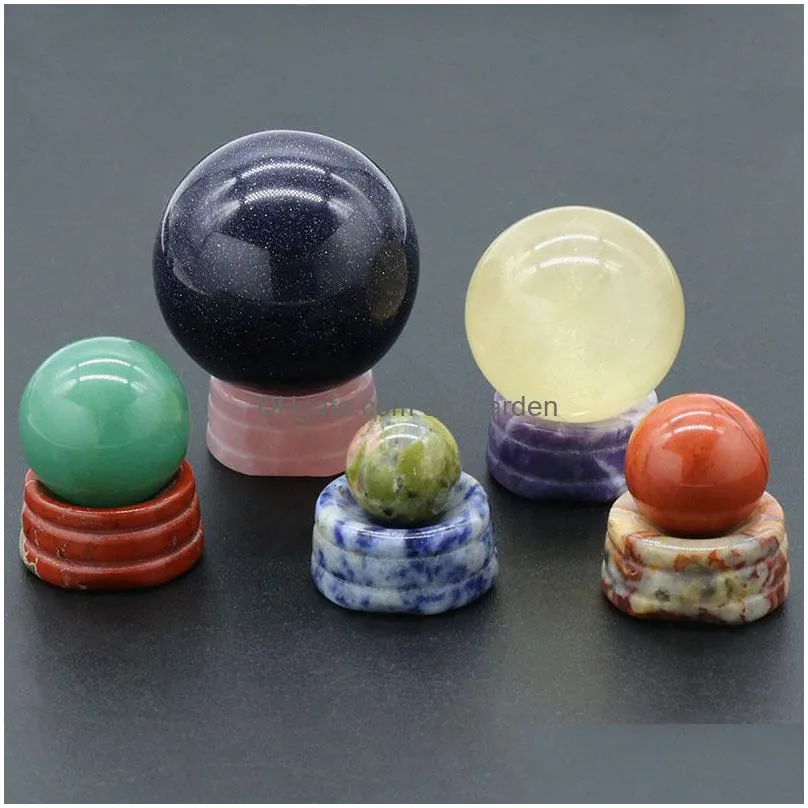 natural gemstone stone carved display stand holder crystal stone sphere ball base egg desktop show accessories craft