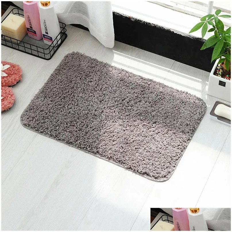 imitation cashmere bathroom absorbent carpet solid color nonslip square 40x60cm 50x80cm bathroom bedroom kitchen floor mat