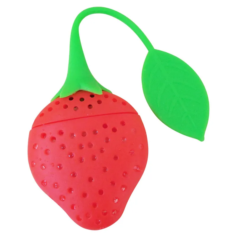 Silicone Tea Strainers Lovely Strawberry Shape Teas Infuser Home Coffee Vanilla Spice Filter Diffuser