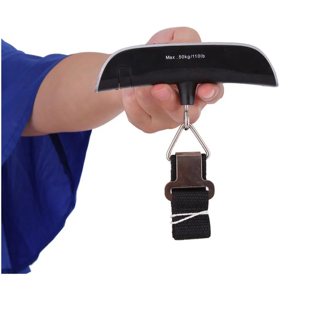 fashion portable lcd display electronic hanging digital luggage weighting scale 50kgx10g 50kg /110lb weight scales kd1