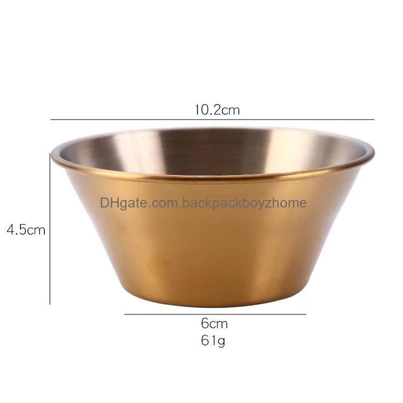 seasoning dishes stainless steel sauce dishes food dipping bowls snack small plate restaurant hotel kitchen seasoning bowl