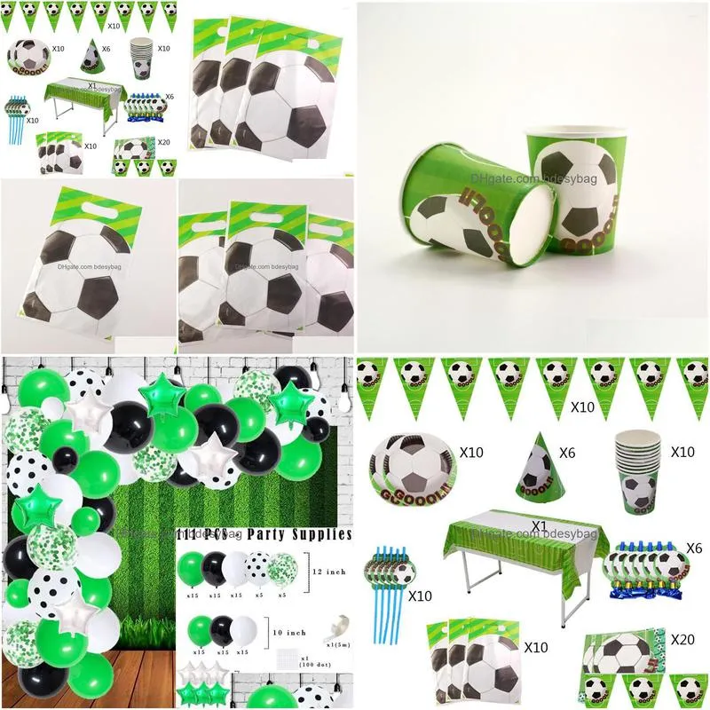 gift wrap 10pcs/lot football soccer theme cartoon bags kids birthday supplies baby shower favor event