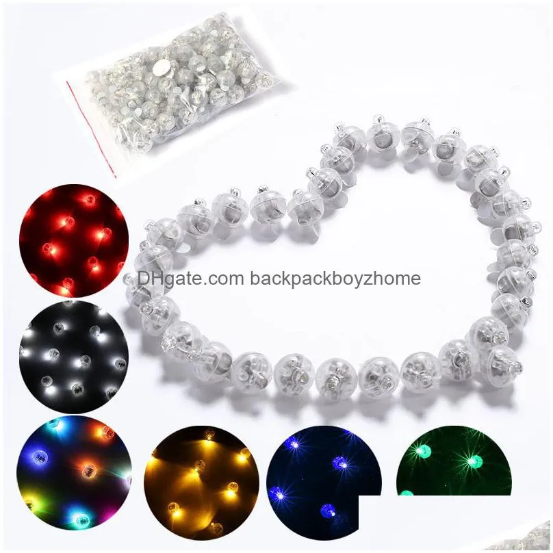 100pcs/lot round ball light rgb flash ball lamp lantern balloon lights christmas halloween wedding party decoration