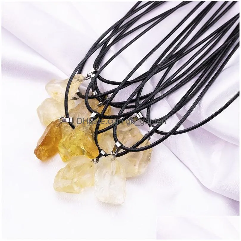 hot natural raw fluorite amethyst crystal pendant necklace energy stone healing meditation yoga gift wholesale