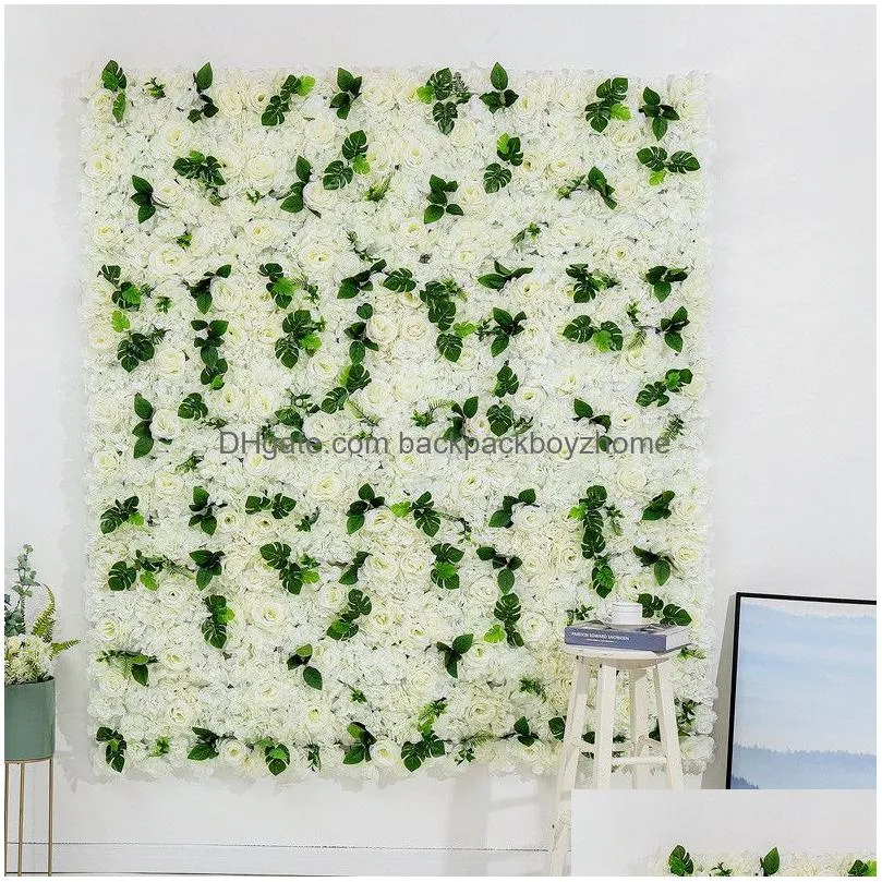 artificial rose flower row wedding decorated wall photography background flower art photo shop floral background decorations