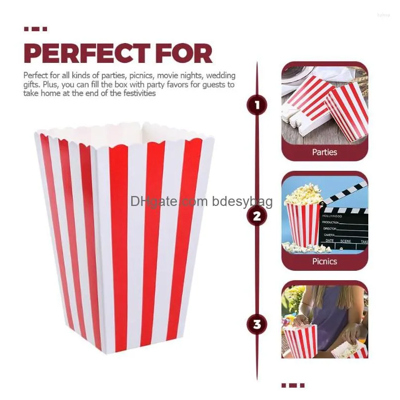 gift wrap popcorn boxes paper movie containers box party night container bucket buckets supplies holder white red bulk bowl holders