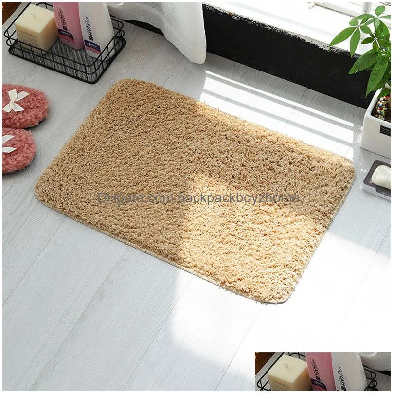 imitation cashmere bathroom absorbent carpet solid color nonslip square 40x60cm 50x80cm bathroom bedroom kitchen floor mat