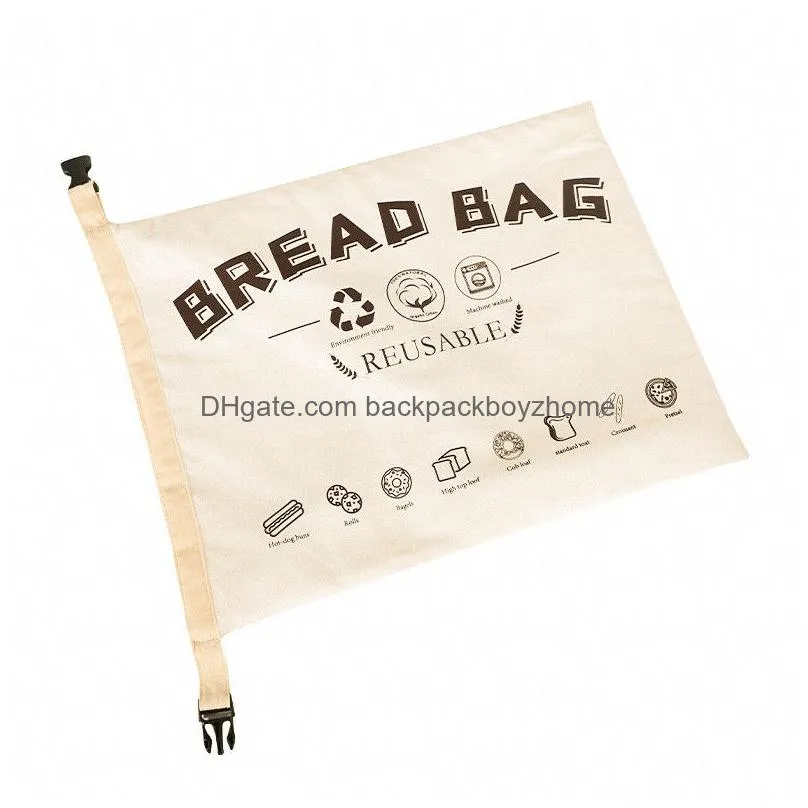 cotton bread bag reusable cotton bread toast baguette keep  storage bag bakery bread pouch cotton and linen