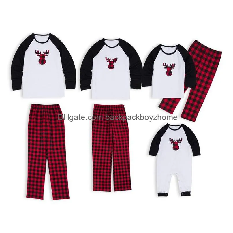 christmas family pajamas sets dad mom kids baby family matching christmas sleepwear christmas night pajamas party wear