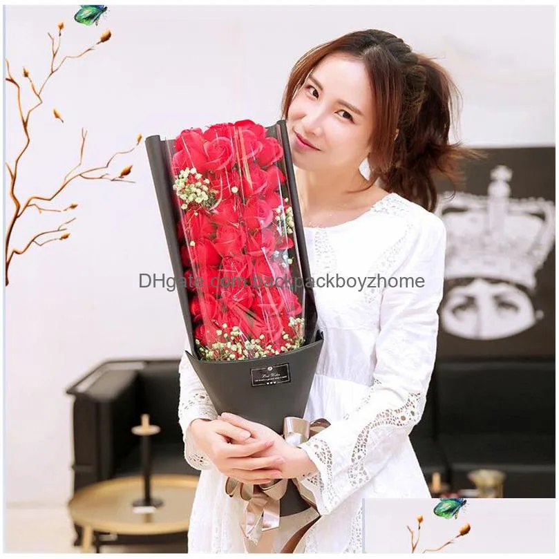 handmade rose bouquet soap flower valentine day christmas mother day gift new year gift artificial flower bouquet