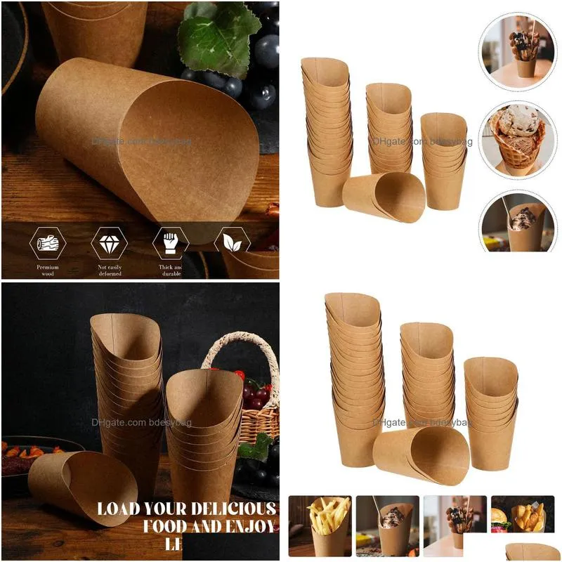 gift wrap 100pcs popcorn paper cups holders ice cream storage french fries holder for home restaurant shopgift giftgift