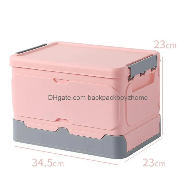 foldable storage box sundries book storage box with lid home dorm room car collapsible sundries organizer