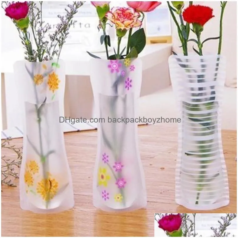 Eco Friendly Foldable PVC Tesco Vases For Flowers For Flower Water