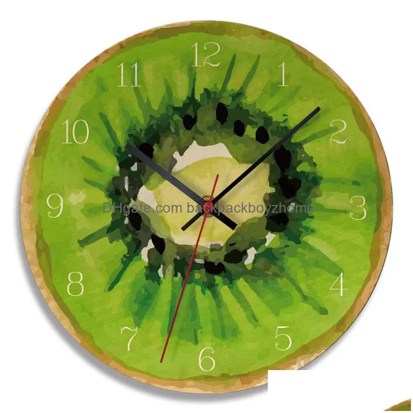 fruit wall clock orange lemon fruits lime pomelo modern kitchen clock watch home decor tropical fruit wall art timepiece