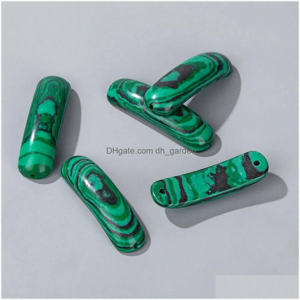 natural stone rectangle bridge jump connectors rings pendants healing lapis amethysts long bar gems for jewelry making diy bracelet