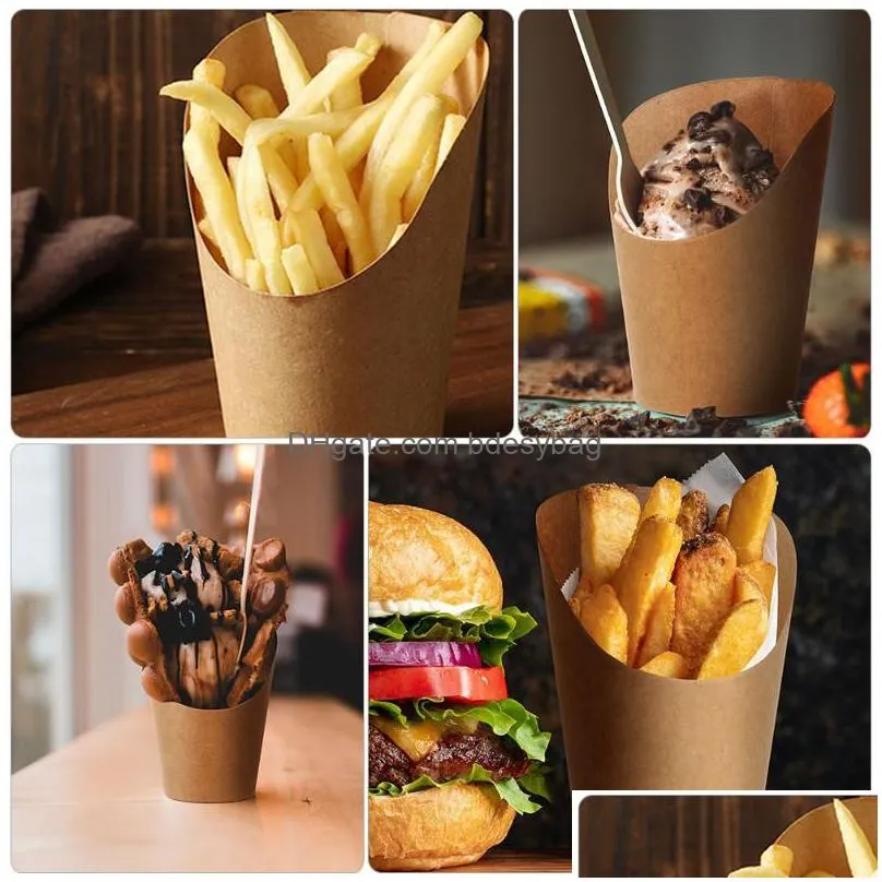 gift wrap 100pcs popcorn paper cups holders ice cream storage french fries holder for home restaurant shopgift giftgift