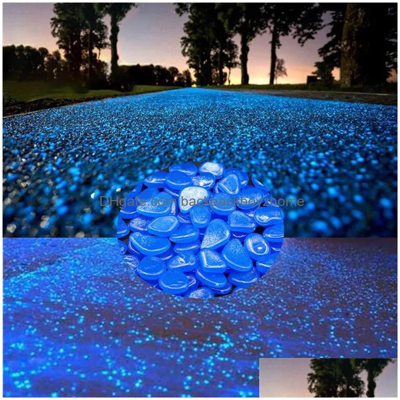 glow in the dark stones garden oudoor walkways glowing stones fluorescent bright pebbles luminous stones for garden decoration