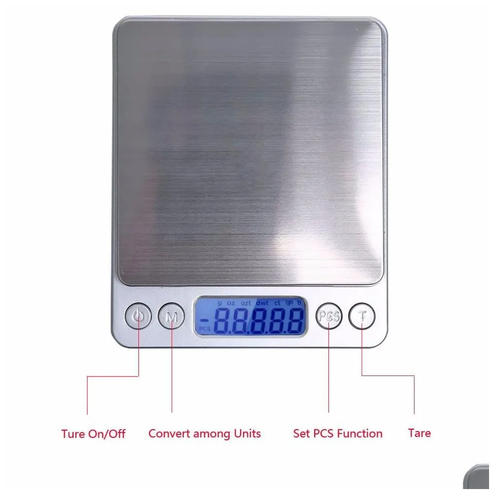 portable digital jewelry precision pocket scale weighing scales mini lcd electronic balance weight scales 500g 0.01g 1000g 200g 3000g