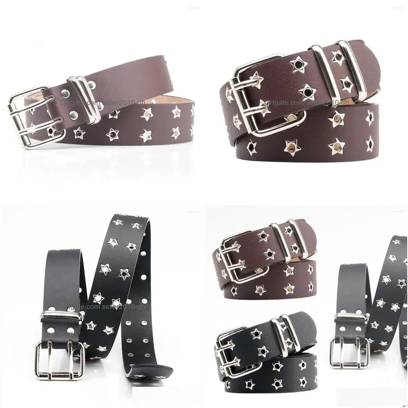 belts female fashion casual punk style jeans decorated star double exhaust hole belt k830