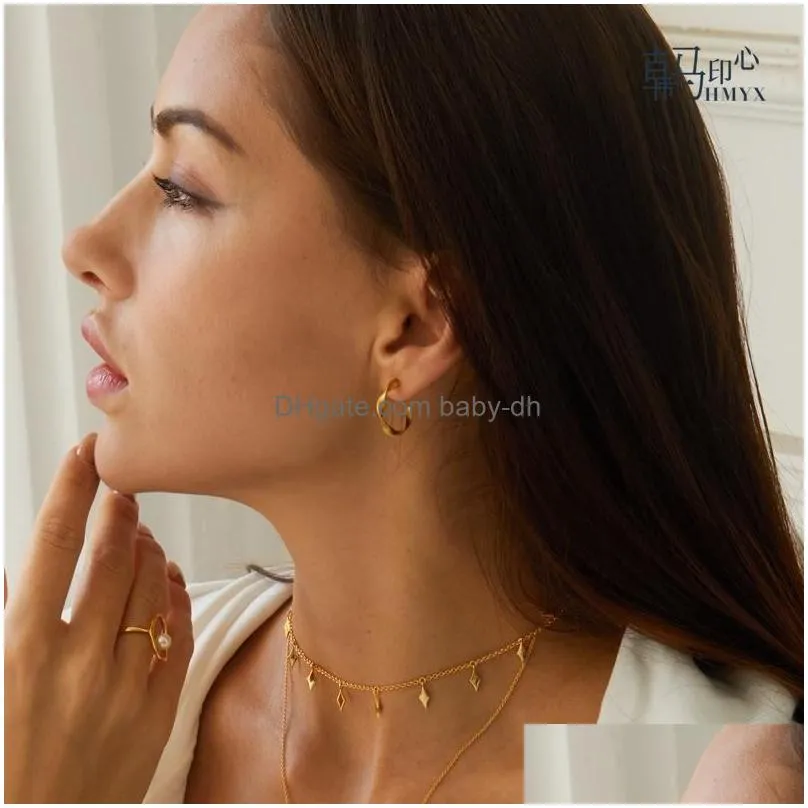 stud wave earrings 2021 925 silver electroplating k gold elegant retro craft fashion trend