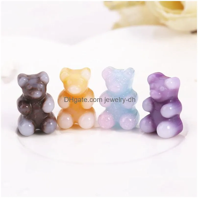 32pcs resin gummy candy necklace charms very cute keychain pendant necklace pendant for diy decoration