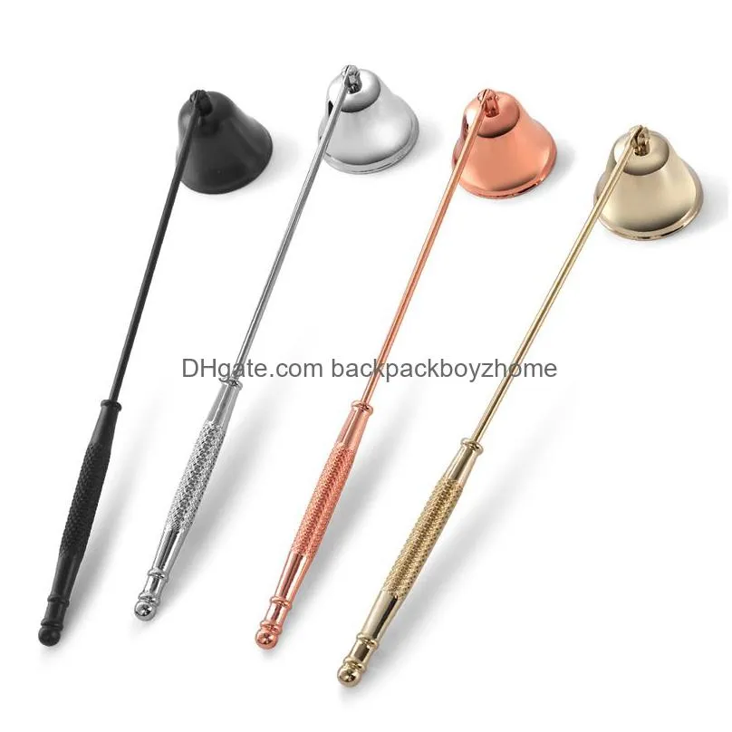 black candle snuffer with long handle to putting out fire extinguish candles flame safely gifts for candle lovers home decoration