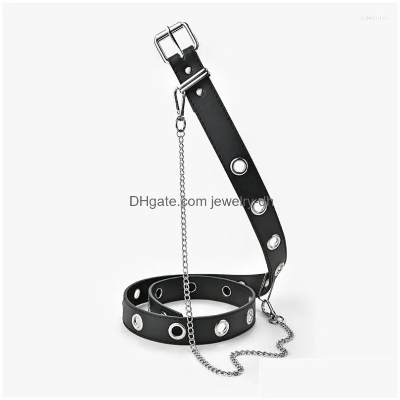 belts womens for jeans faux leather belt grommet pin buckle 1.1 width black