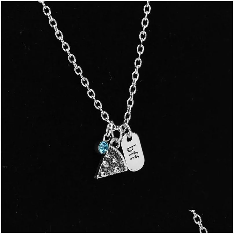 pendant necklaces fashion 2022 pizza necklace friend forever party jewelry gift to good friendspendant