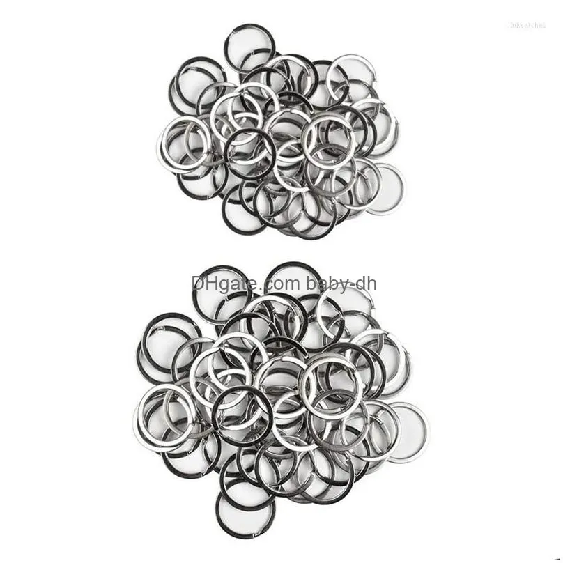 keychains 100 pieces split keyrings metal flat key rings bulk for home car keys pendants diy art crafts