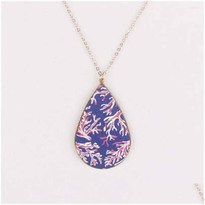 pendant necklaces charms jewelry morocco waterdrop necklace for women pattern femme